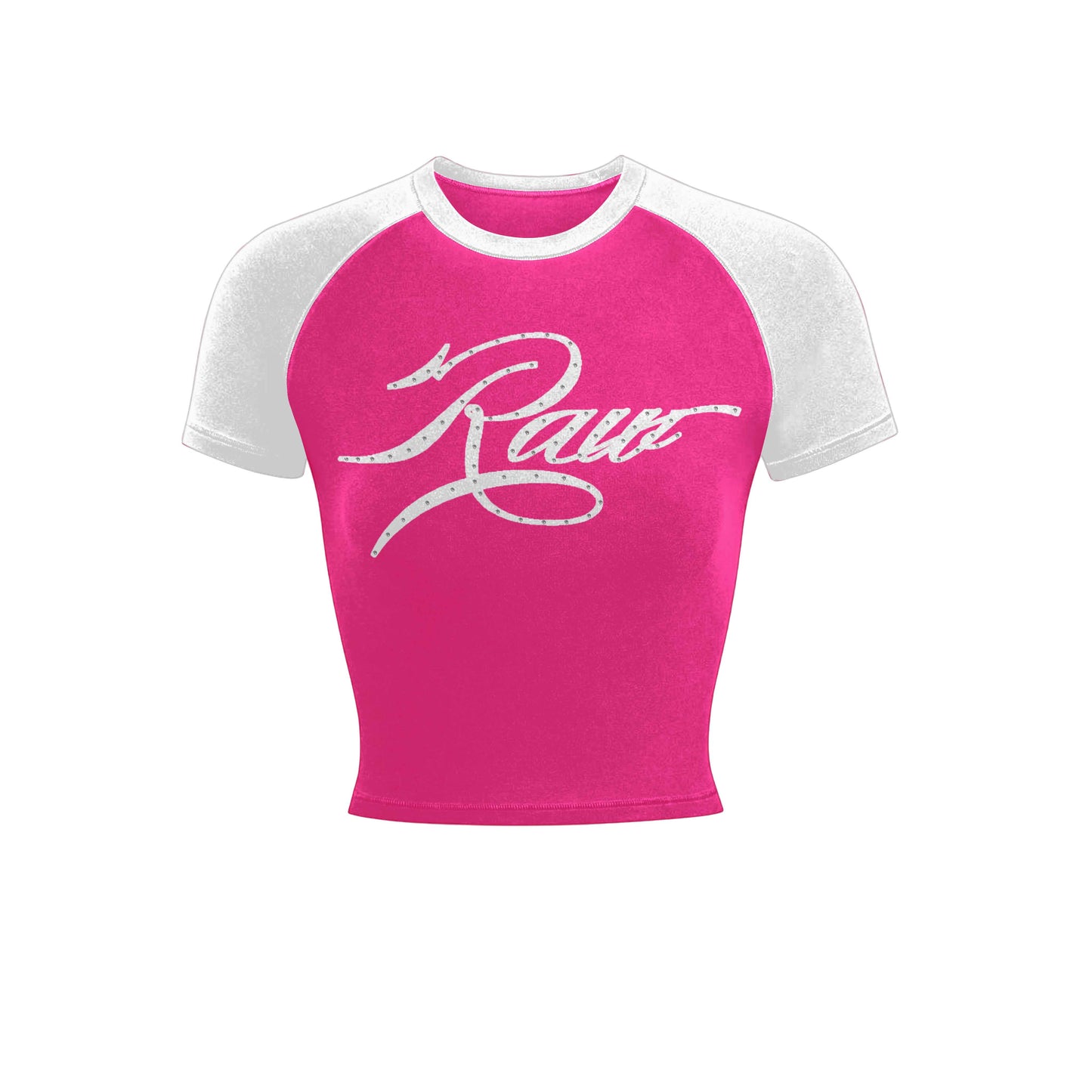 Womens RAW rhinestone crop top